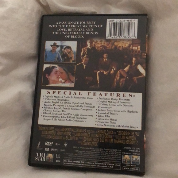 ✨ HP ✨ 🎉 5/$15 🎉 LEGENDS OF THE FALL DVD - Picture 2 of 4